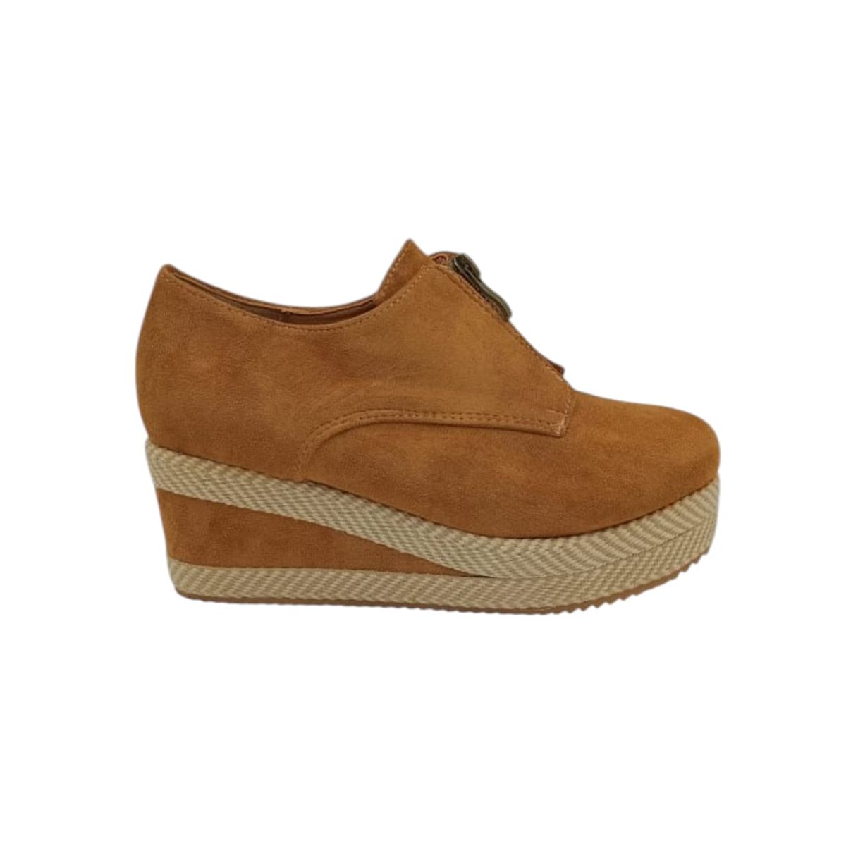 HERIEL - Zapato Panchita Camel Gamuza