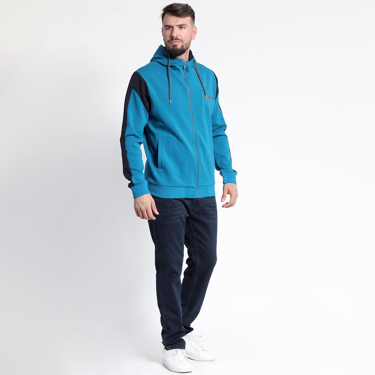 MCGREGOR - POLERON CON CAPUCHA FULL ZIPPER