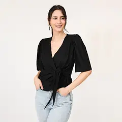 NATALIA SEGUEL - Blusa Jose Negro Lino