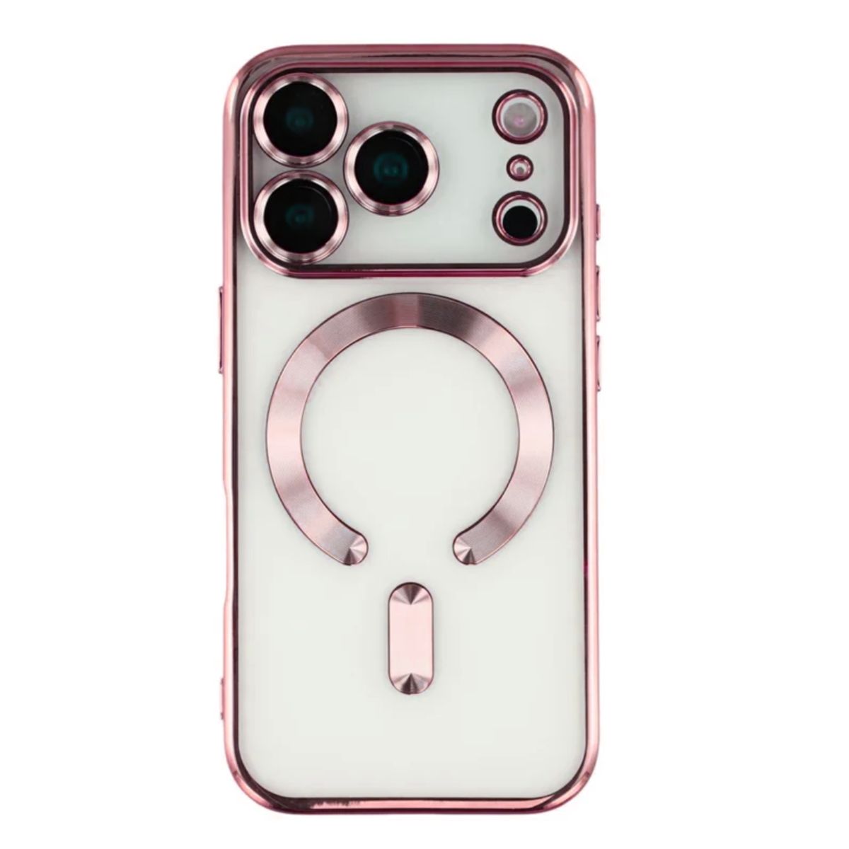 JOIGO - Carcasa Para iPhone 17 Pro Bordes Compatible con Magsafe Gold Rose