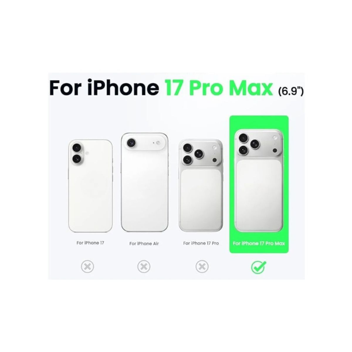 GENERICO - Carcasa Anti Golpes Transparente Para iPhone 17 Pro Max