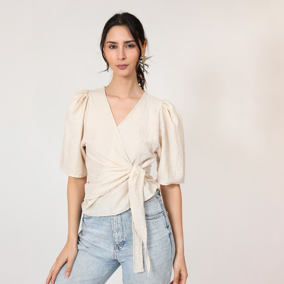 NATALIA SEGUEL - Blusa Jose Crudo Lino  Natalia Seguel
