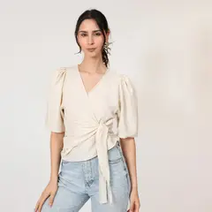 NATALIA SEGUEL - Blusa Jose Crudo Lino