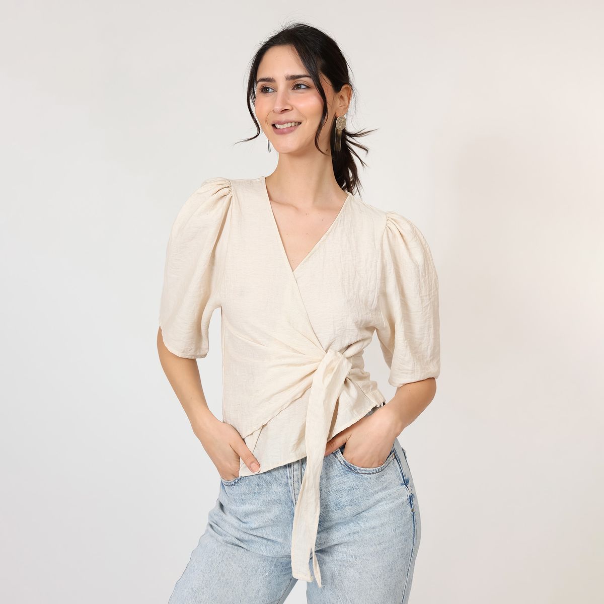 NATALIA SEGUEL - Blusa Jose Crudo Lino  Natalia Seguel