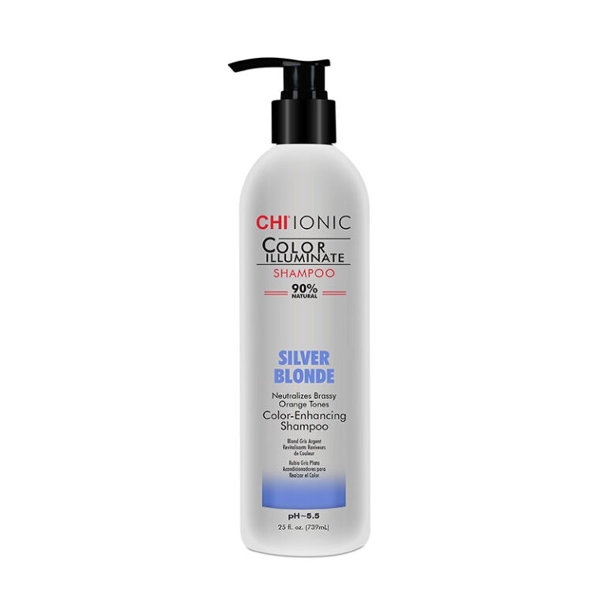 CHI - CHI Shampoo Ionic Color Enhancing PH 55 Plata Gris Rubio Frío 739 ml