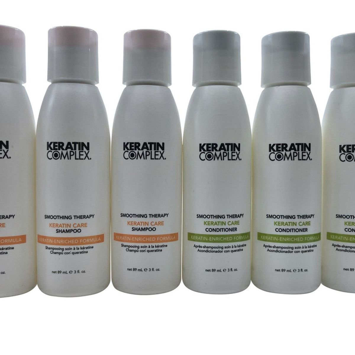 KERATIN COMPLEX - Keratin Complex Shampoo y Acondicionador Keratin Care 90 ml Set de 3