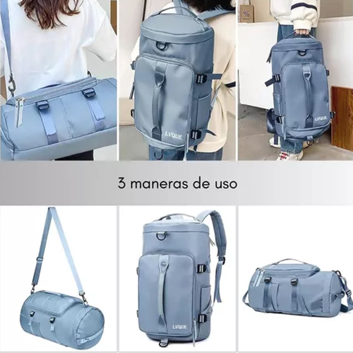 GENERICO - Bolso de viaje impermeable mochila multiusos hombro gimnasio