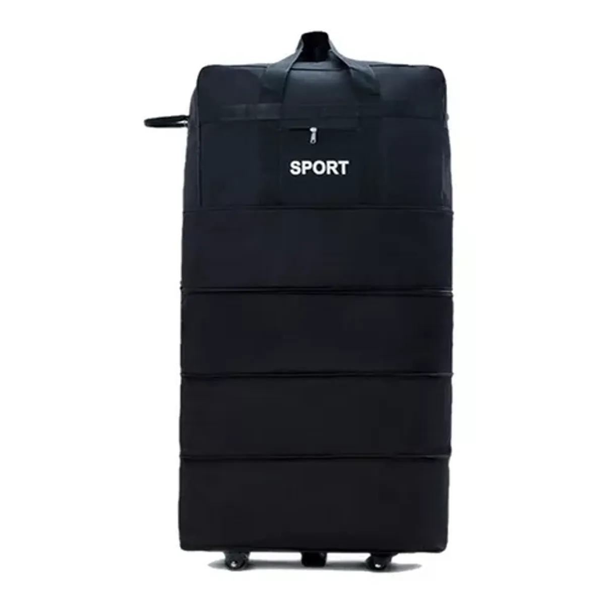 GENERICO - Bolso con 5 ruedas talla ajustable con cremallera color negro