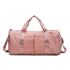 GENERICO - Bolsa de gran capacidad para viajes y deportes color rosado