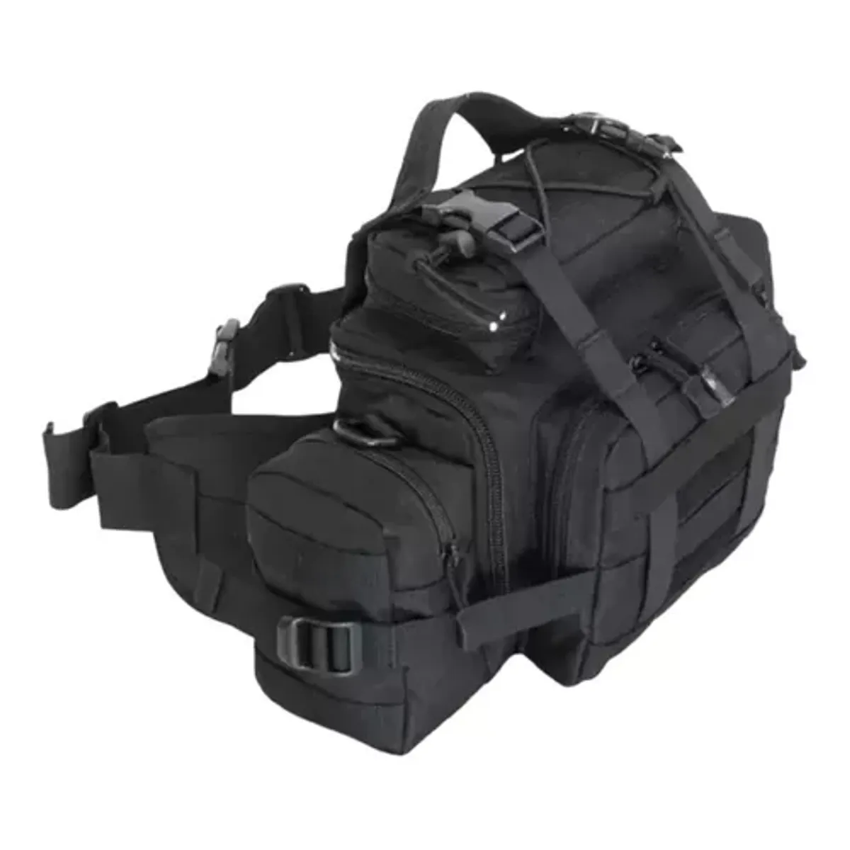 GENERICO - Bolso banano gigante tipo botiquín táctico militar negro