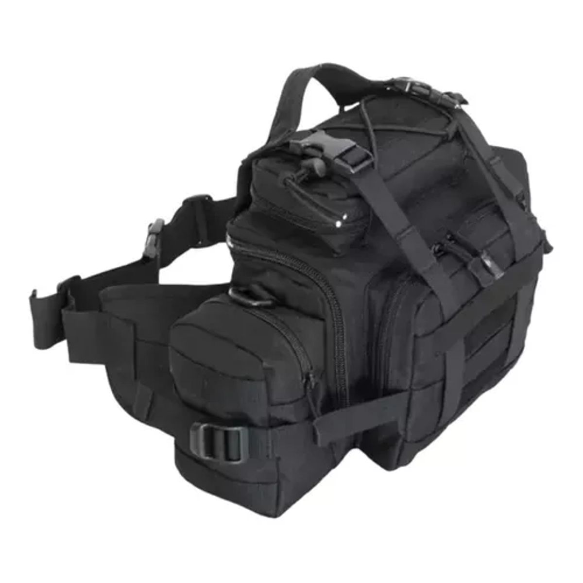GENERICO - Bolso banano gigante tipo botiquín táctico militar negro