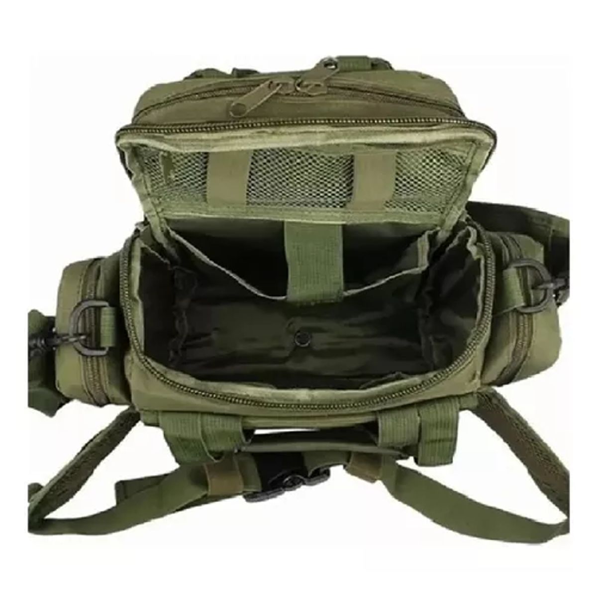 GENERICO - Bolso banano gigante tipo botiquín táctico militar verde