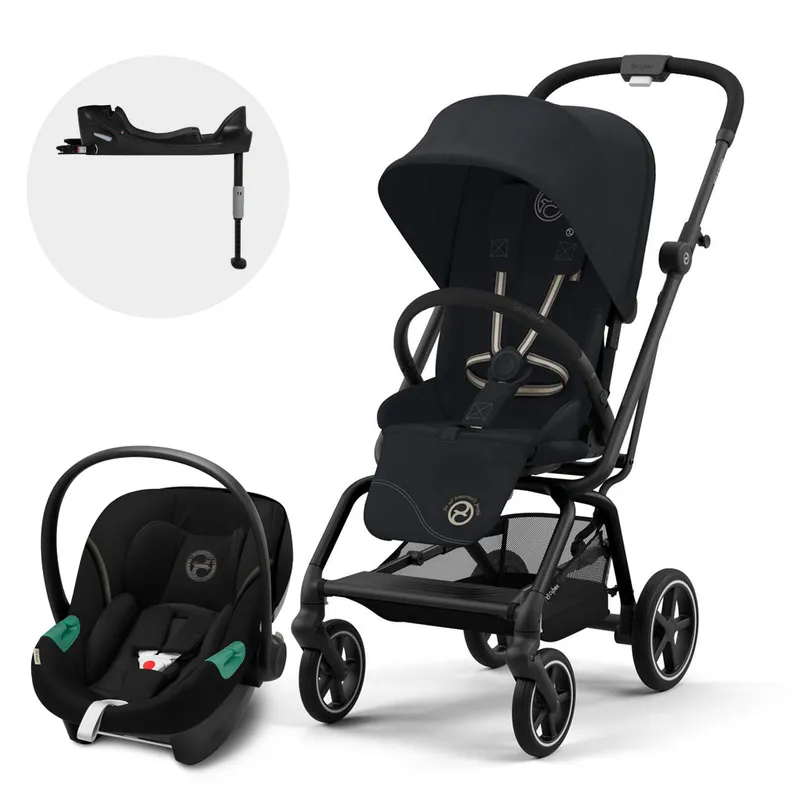 CYBEX - Coche Travel System Eezy Twist+ BLK MGB + Aton S2 + Base