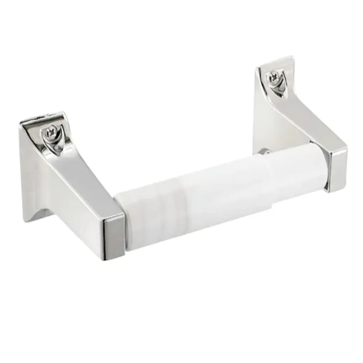 GENERICO - Porta Rollo Confort Papel Higienico Cromado Pvc Para Baño