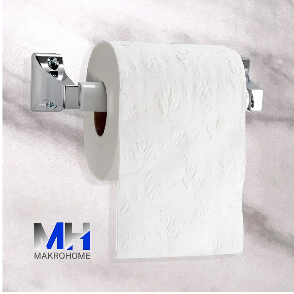 GENERICO - Porta Rollo Confort Papel Higienico Cromado Pvc Para Baño