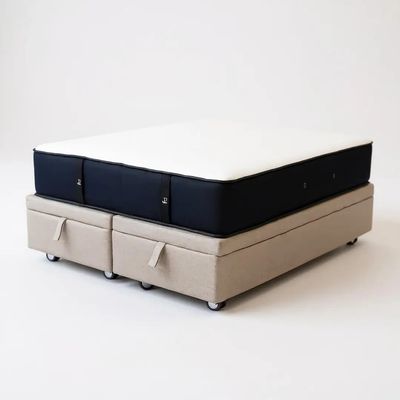 Imagen 2 del producto Cama Baul 2 Plazas L200+ Colchon CIC PREMIUM /Ruedas LOGO (Beige)