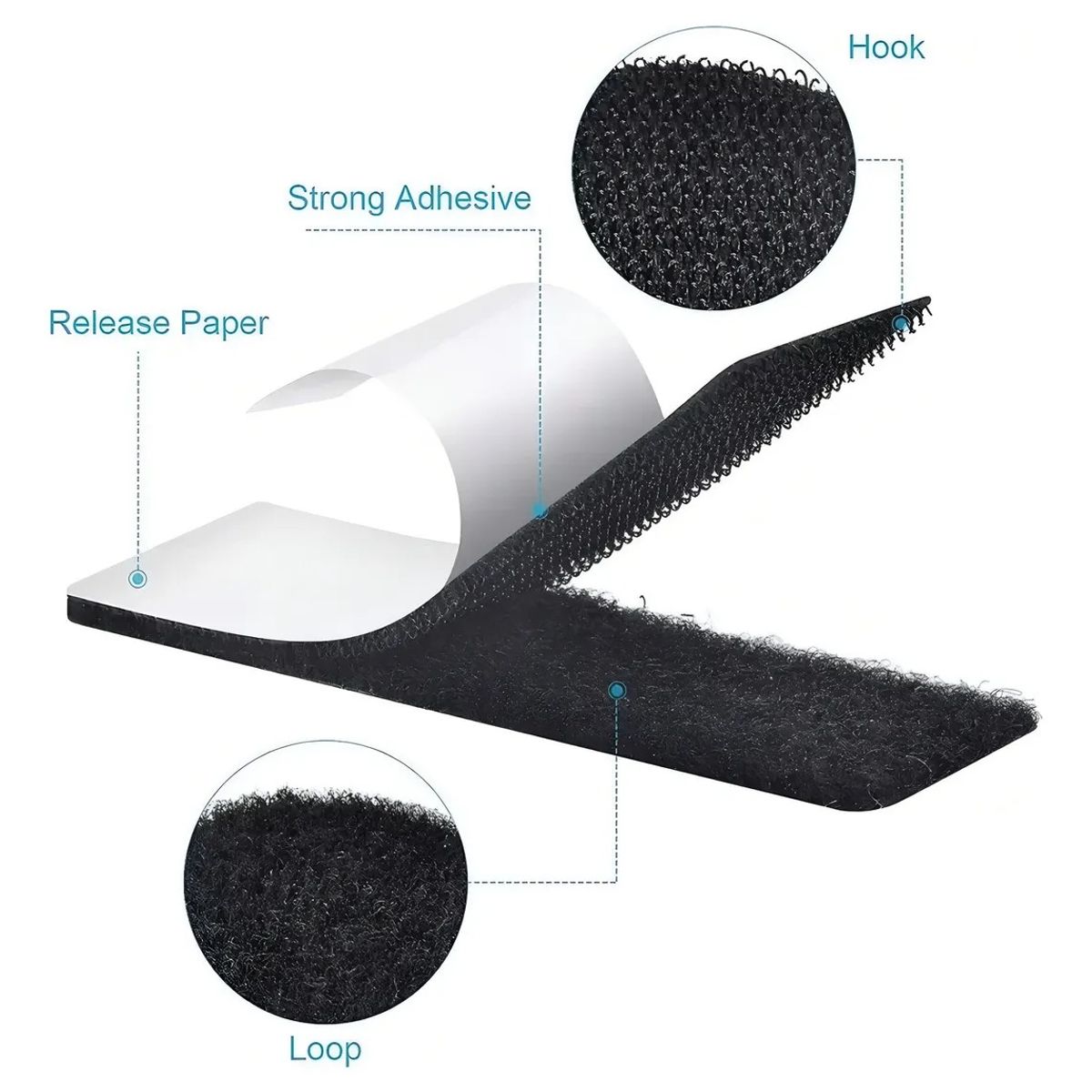 GENERICO - Velcro Autoadhesivo Abrojo 25 Mm Ancho 25 Metros