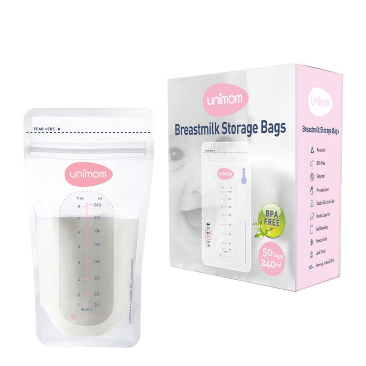 UNIMOM - Bolsa De Almacenamiento De Leche Materna Unimom 50pzs
