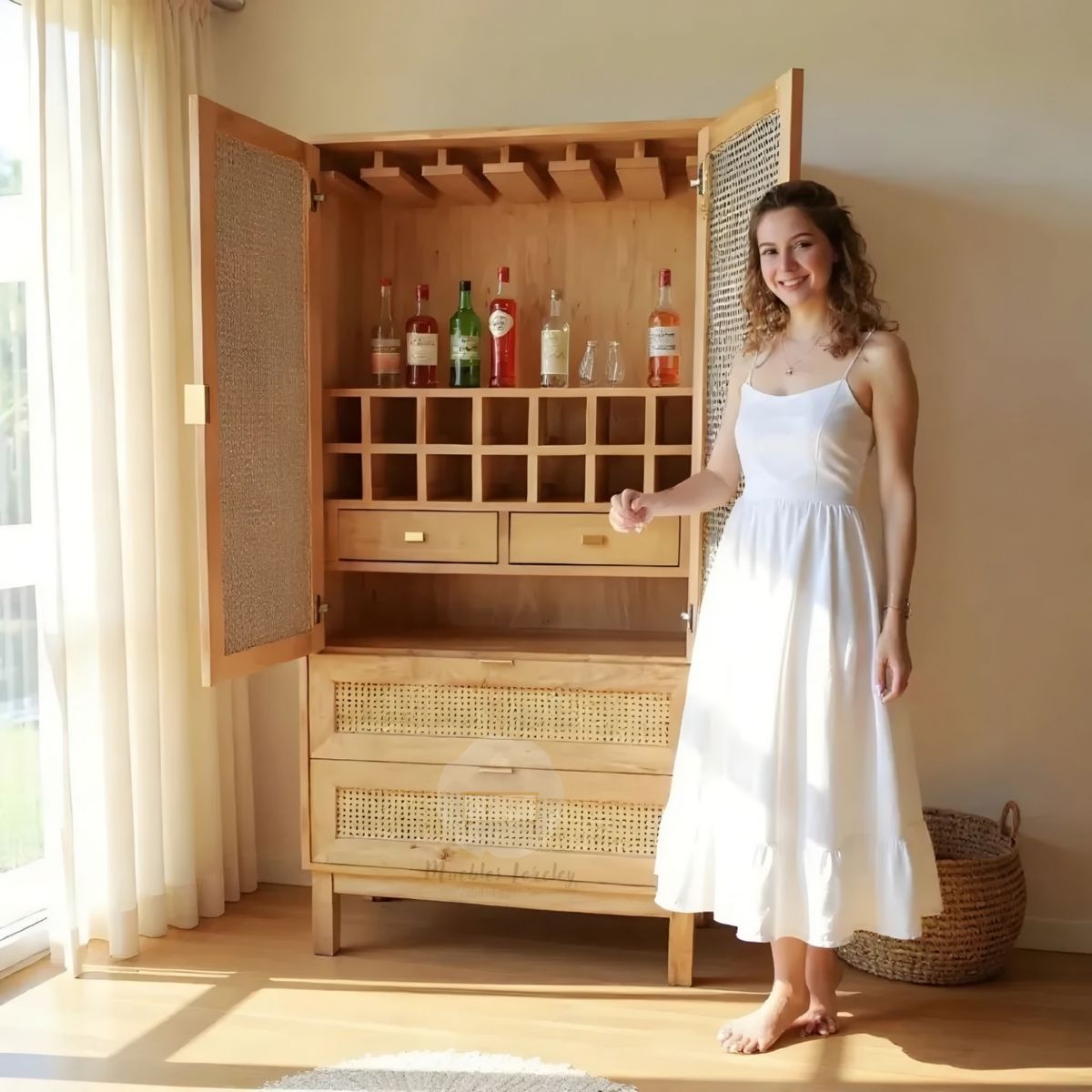 RUSTIC STYLE - VITRINA VARKON EN LENGA - MUEBLES LORELEY