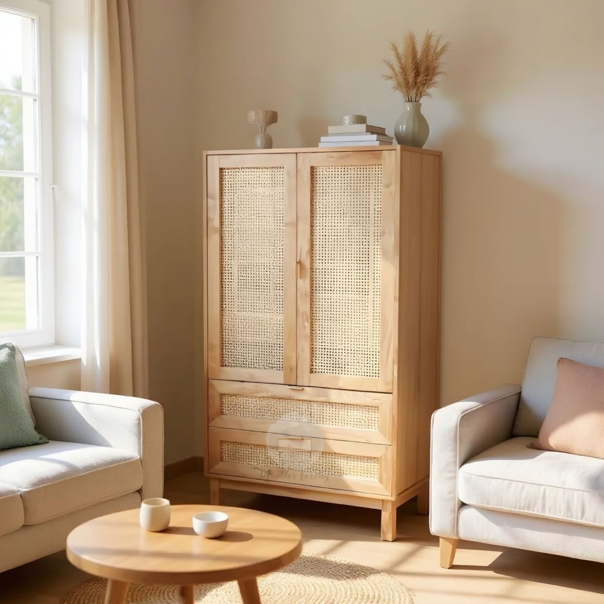 RUSTIC STYLE - VITRINA VARKON EN LENGA - MUEBLES LORELEY