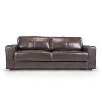 SOFA DE CUERO TRENTO 210 CM CHOCOLATE