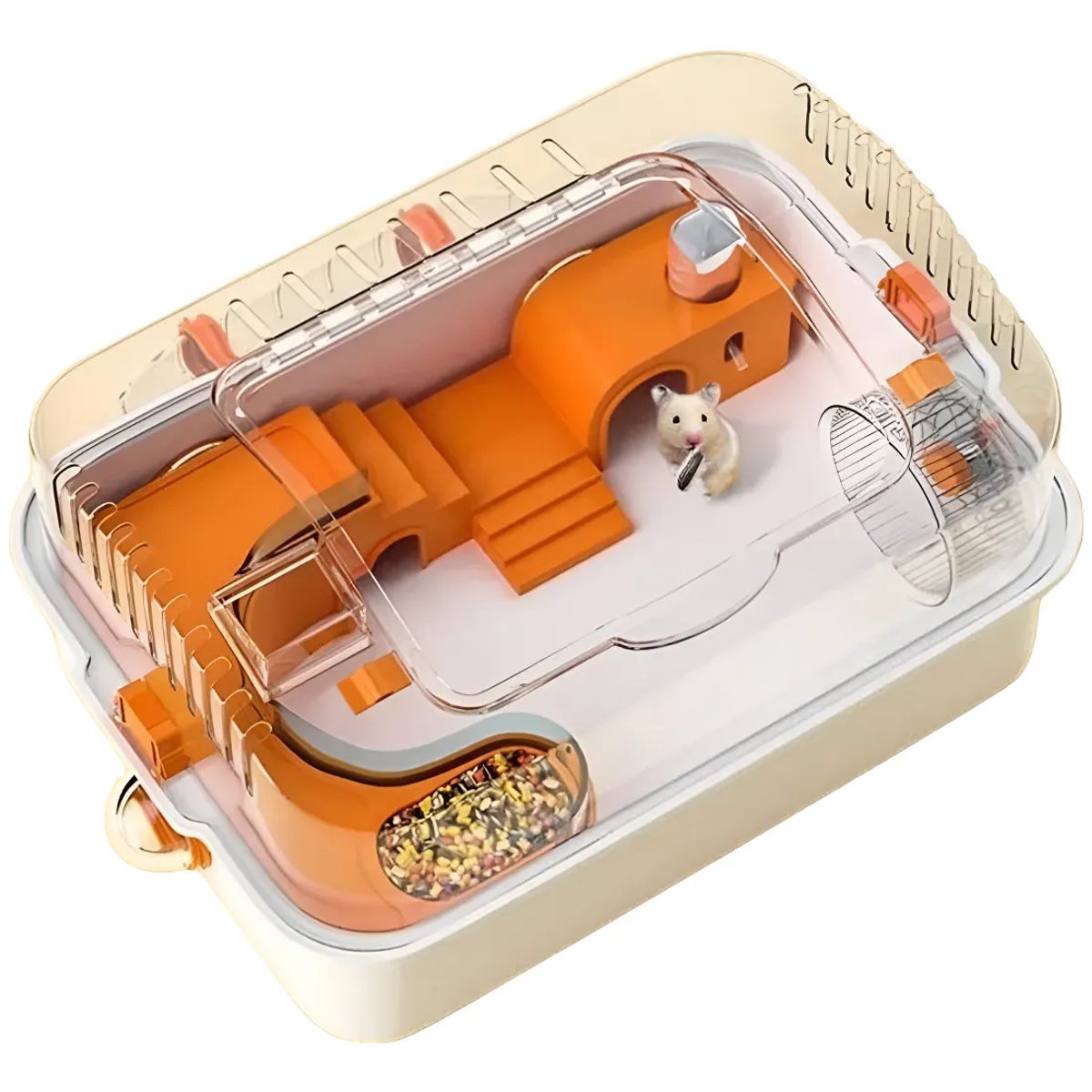 LAVANDAPET - Jaula Premium Acrílica Para Hámster Cuy Erizo Mascotas Lp