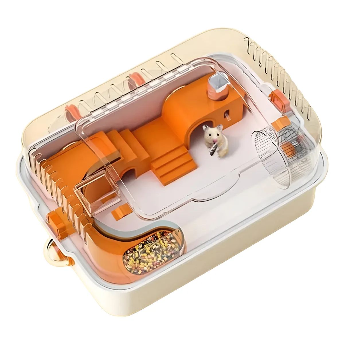 LAVANDAPET - Jaula Premium Acrílica Para Hámster Cuy Erizo Mascotas Lp