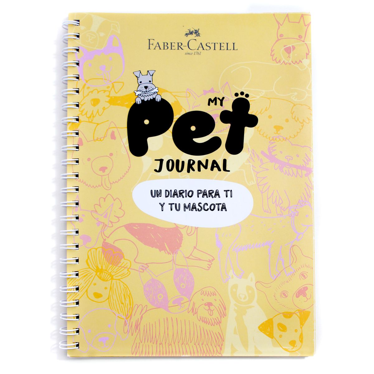 FABER-CASTELL - Set Diario Mascota Pet Journal Perro + lápices Faber Castell