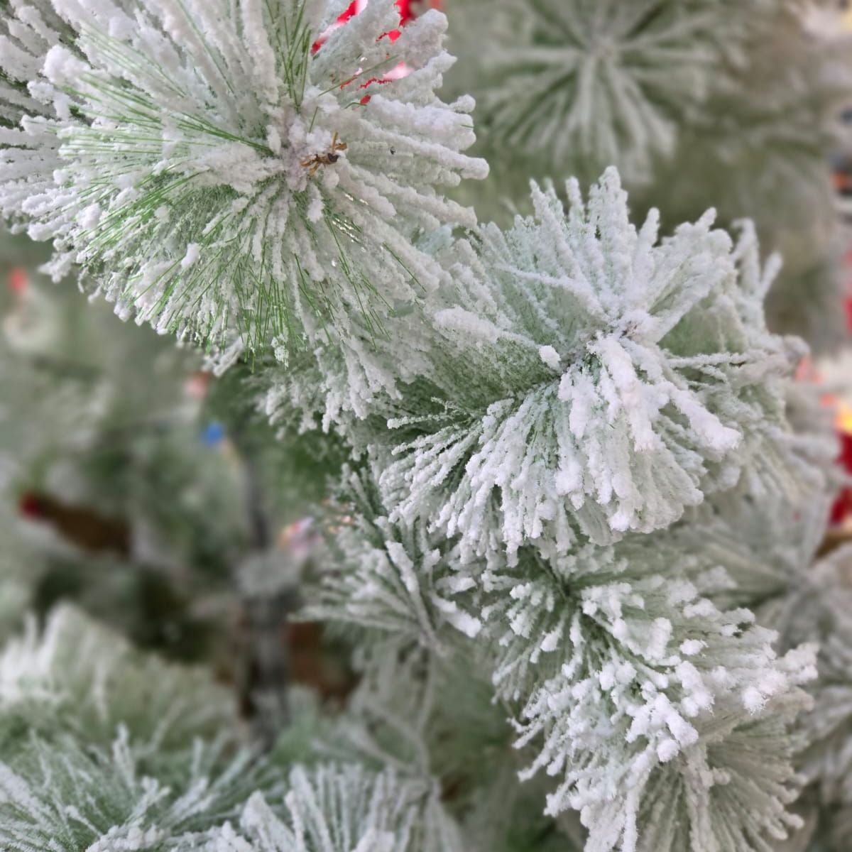 GENERICO - Arbol de Pascua Pino Verde Efecto Nieve Artificial 210cm