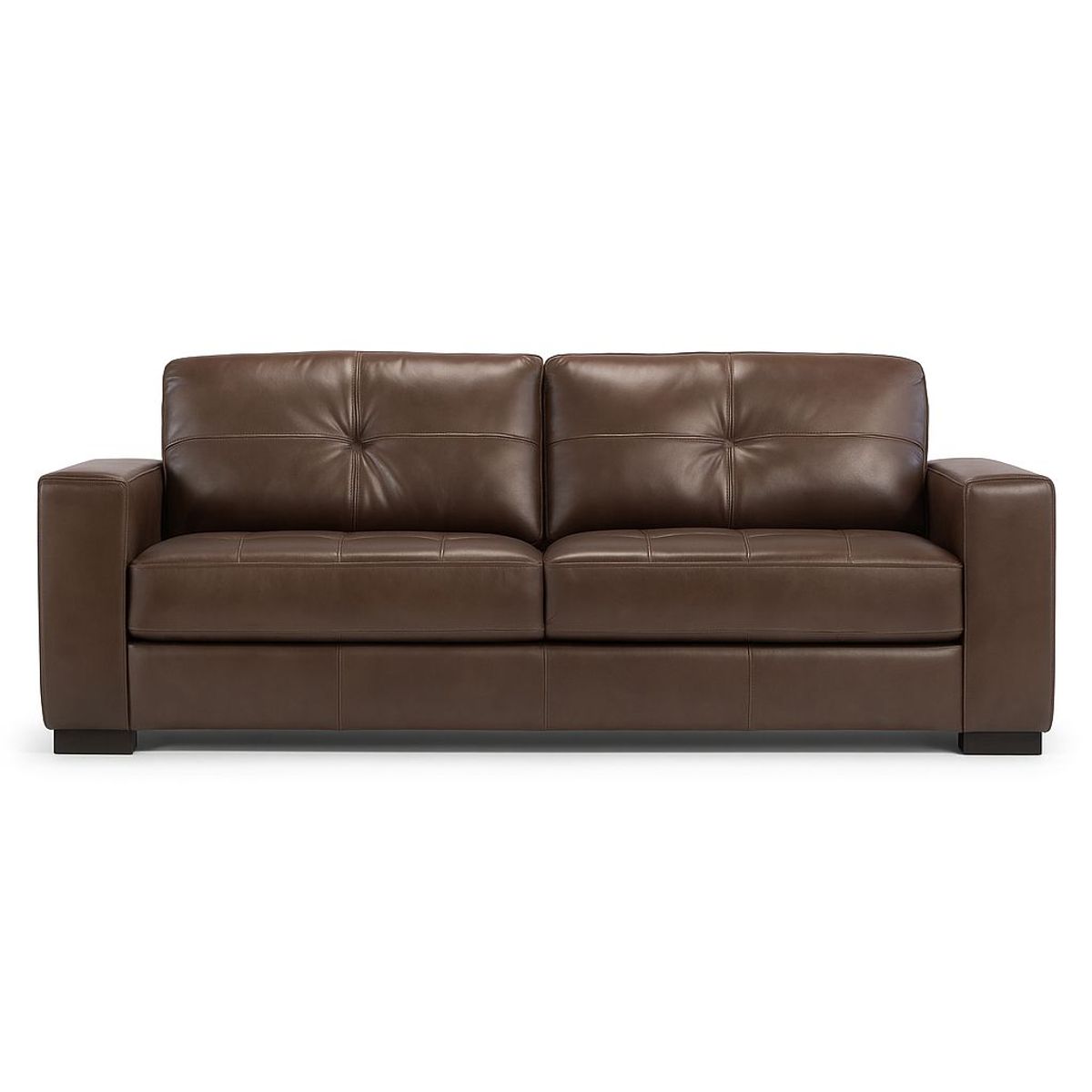 AMUV - SOFA DE CUERO FERRARA 200 CM CHOCOLATE