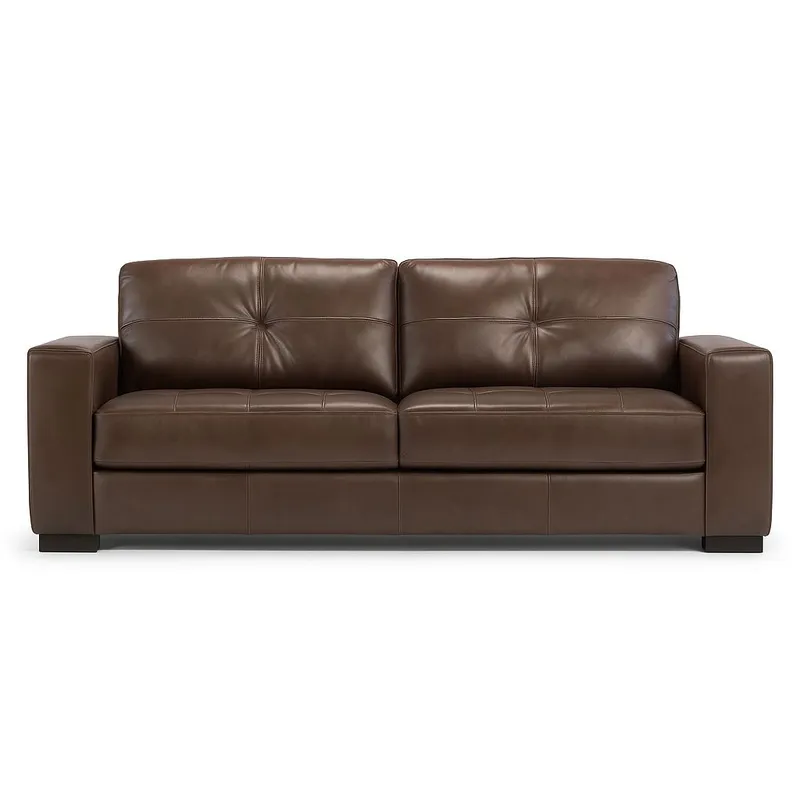 AMUV - SOFA DE CUERO FERRARA 200 CM CHOCOLATE