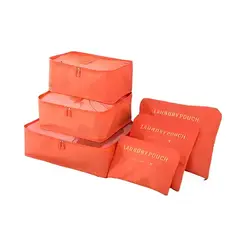 GENERICO - Set de 6 organizadores de equipaje de viaje bolsa para ropa interior color naranja