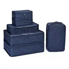 GENERICO - Set 6 organizadores de equipaje de viaje bolsa ropa interior clan