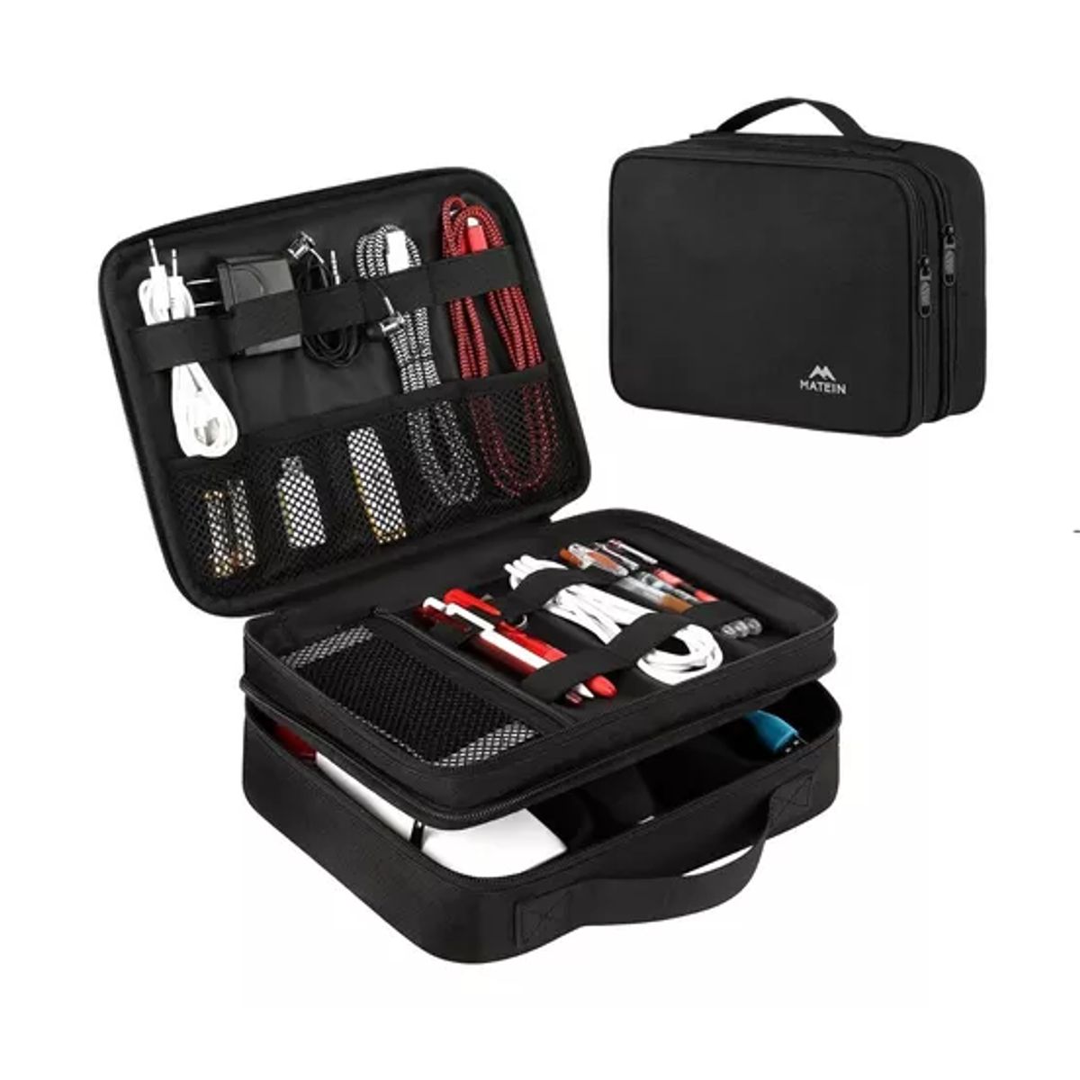 GENERICO - Organizador de cables estuche organizador negro