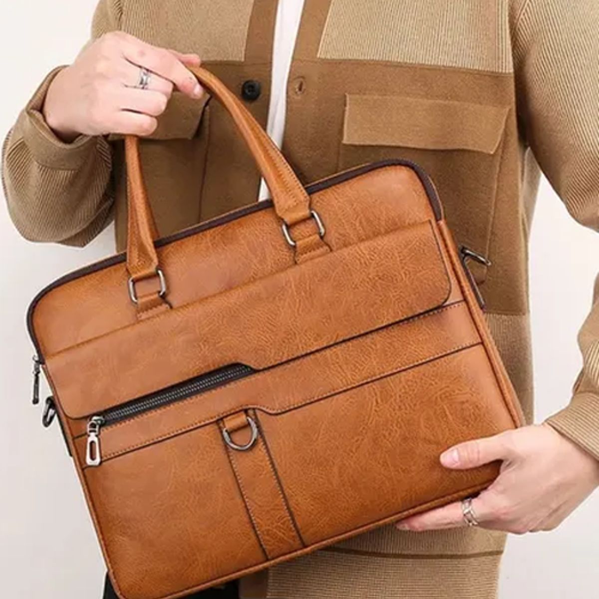 GENERICO - Maletín notebook eco cuero Boston 14 vintage