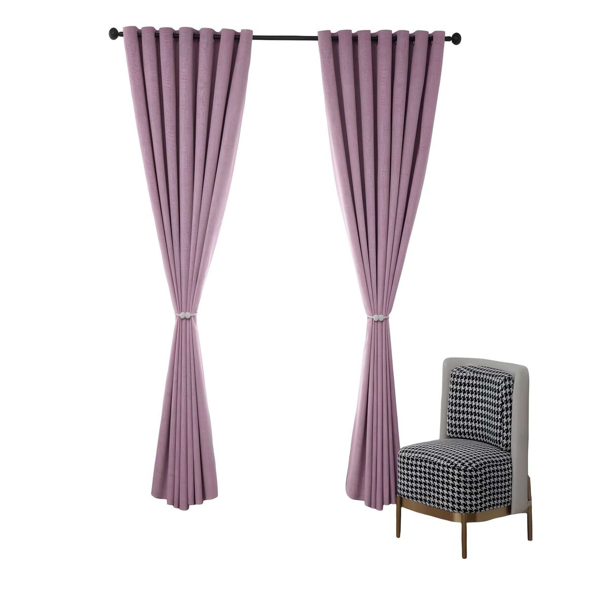 GENERICO - CORTINA DE 2 PAÑOS BLACK OUT ROSA