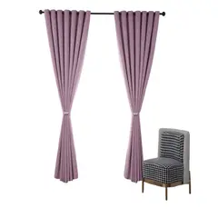 GENERICO - CORTINA DE 2 PAÑOS BLACK OUT ROSA