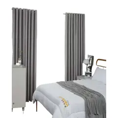 GENERICO - CORTINA DE 2 PAÑOS BLACK OUT GRIS
