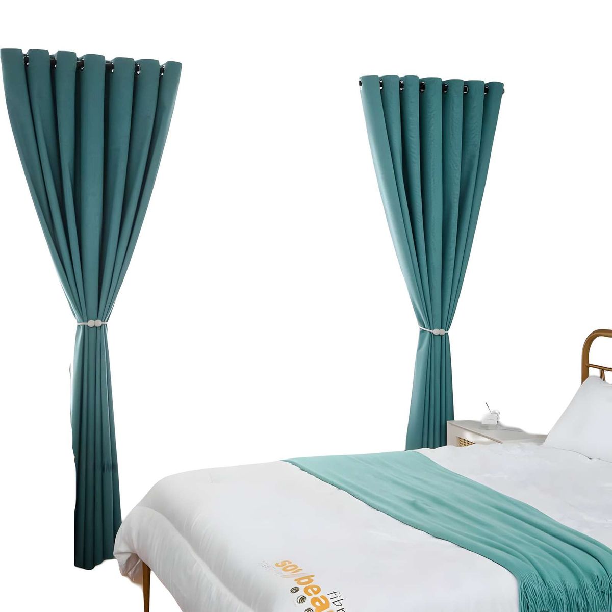 GENERICO - CORTINA DE 2 PAÑOS BLACK OUT TURQUEZA