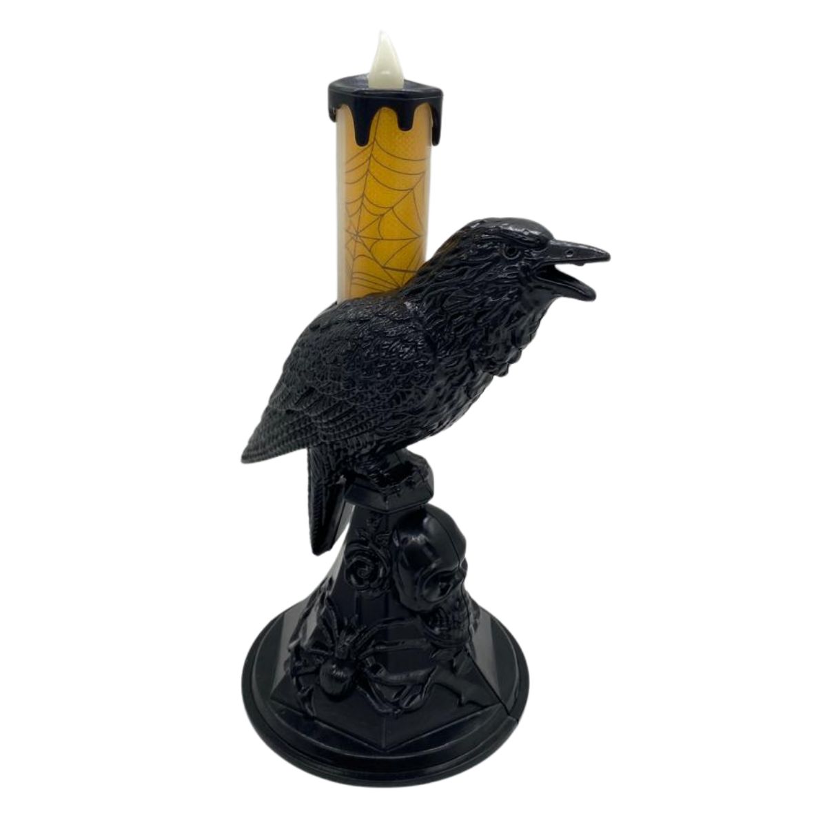 EKOL TACTICA MILITAR - Candelabro Con Forma De Cuervo Negro/Vela LED/Halloween 2025
