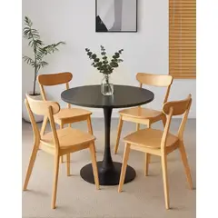 HABITA2 CHILE - Comedor Phillipe Tulip Black 80cm - 4 puestos