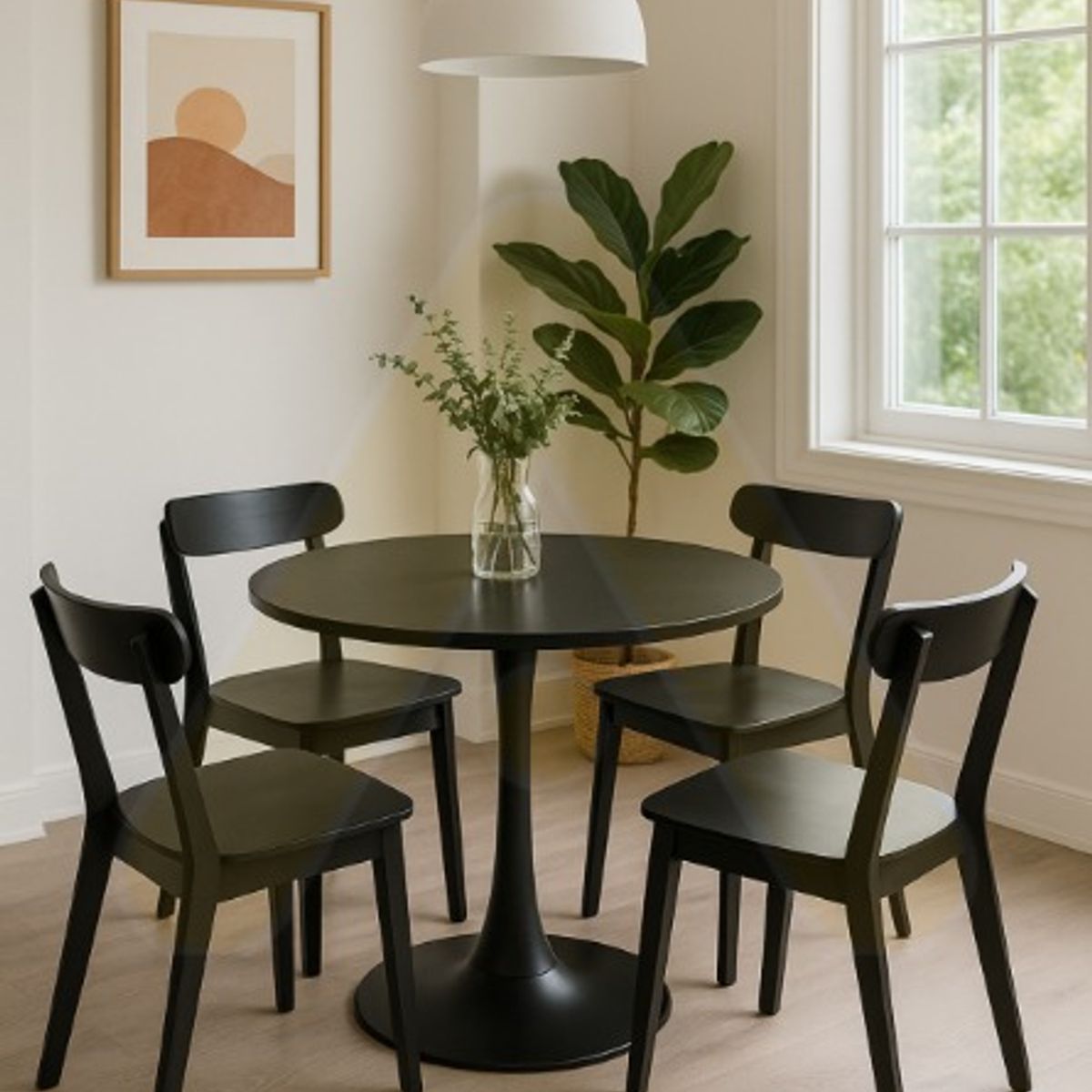 HABITA2 CHILE - Comedor Phillipe Tulip Black 80cm - 4 puestos