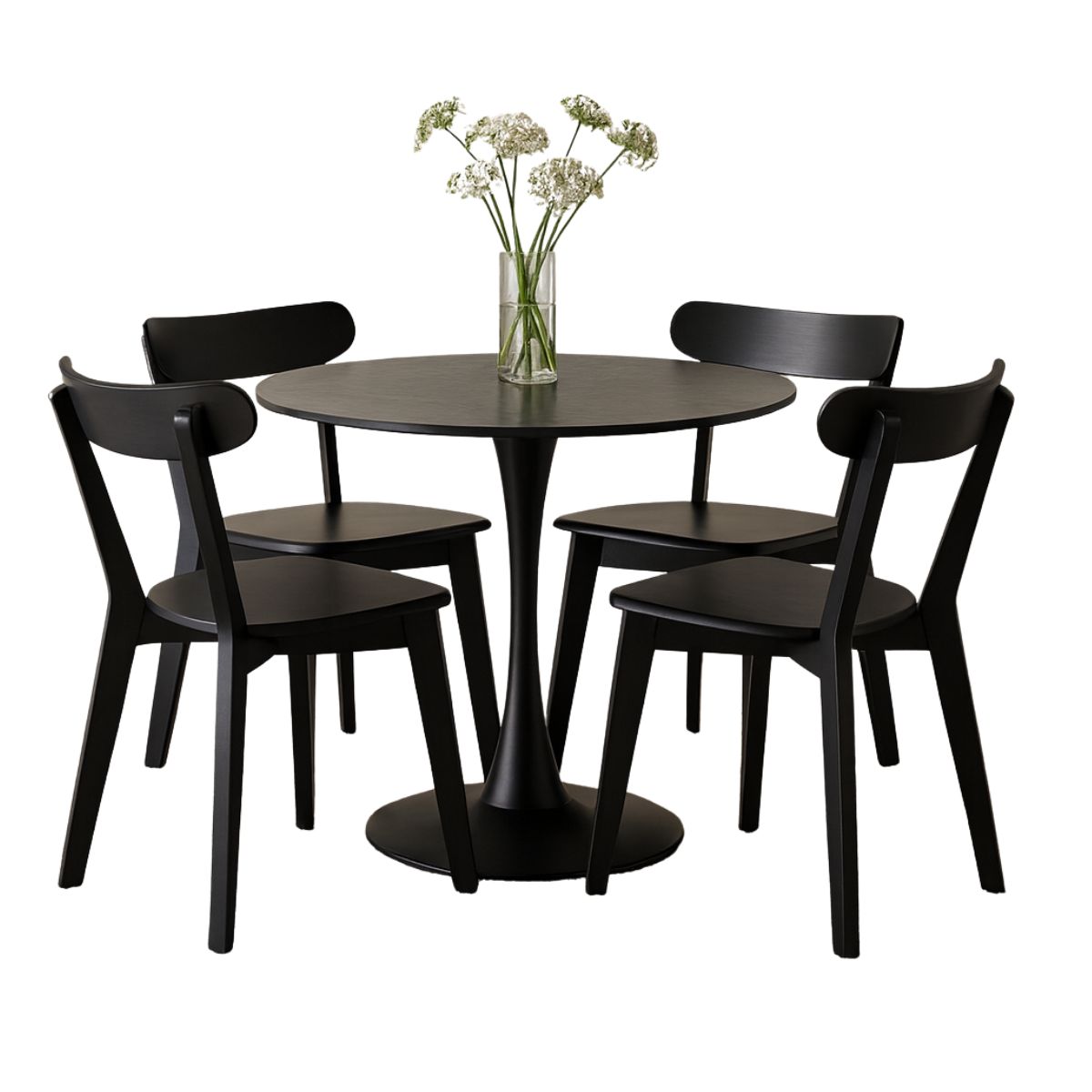 HABITA2 CHILE - Comedor Phillipe Tulip Black 80cm - 4 puestos