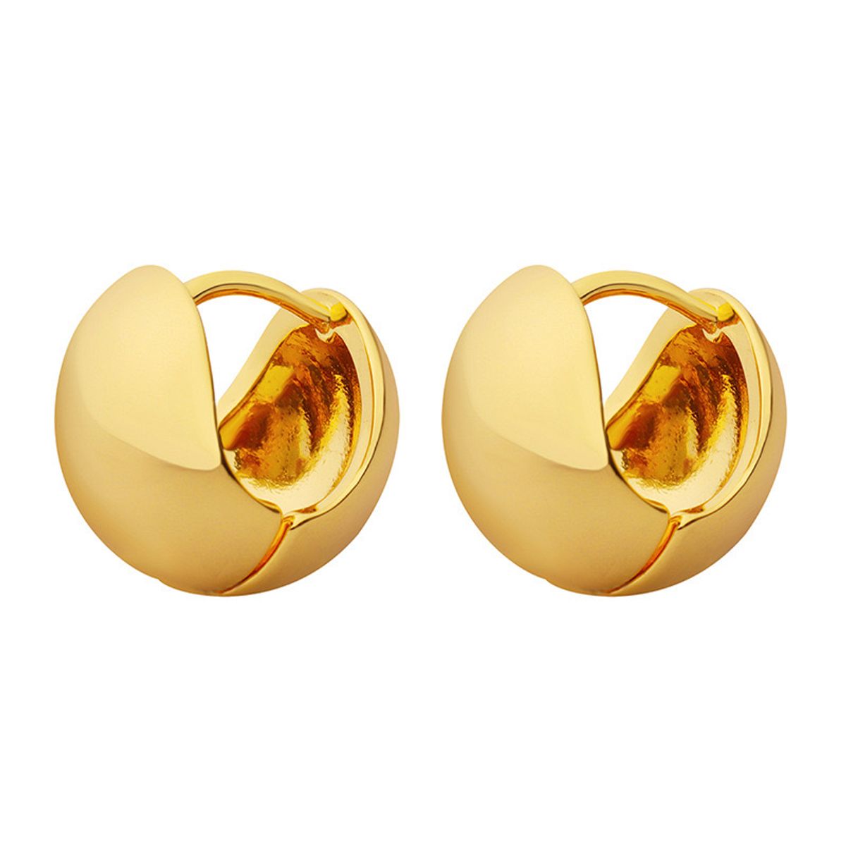 LUX JOYAS - Aros Baño Oro Amarillo 18k Bote S Redondo