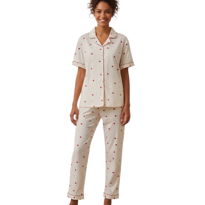 MEDIA LUNA - Pijamas Conjunto Pantalón Y Camisa Love