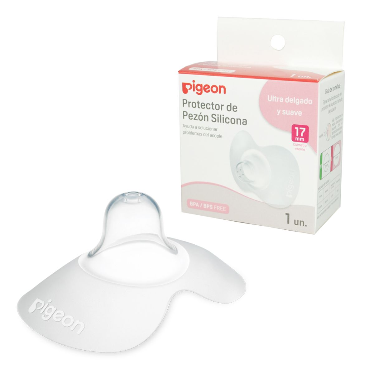 PIGEON - Protector De Pezón Silicona Tamaño L 17 Mm