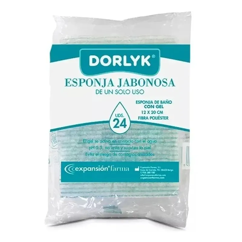 DORLYK - Esponja jabonosa desechable de 24 unidades por empaque DORLYK