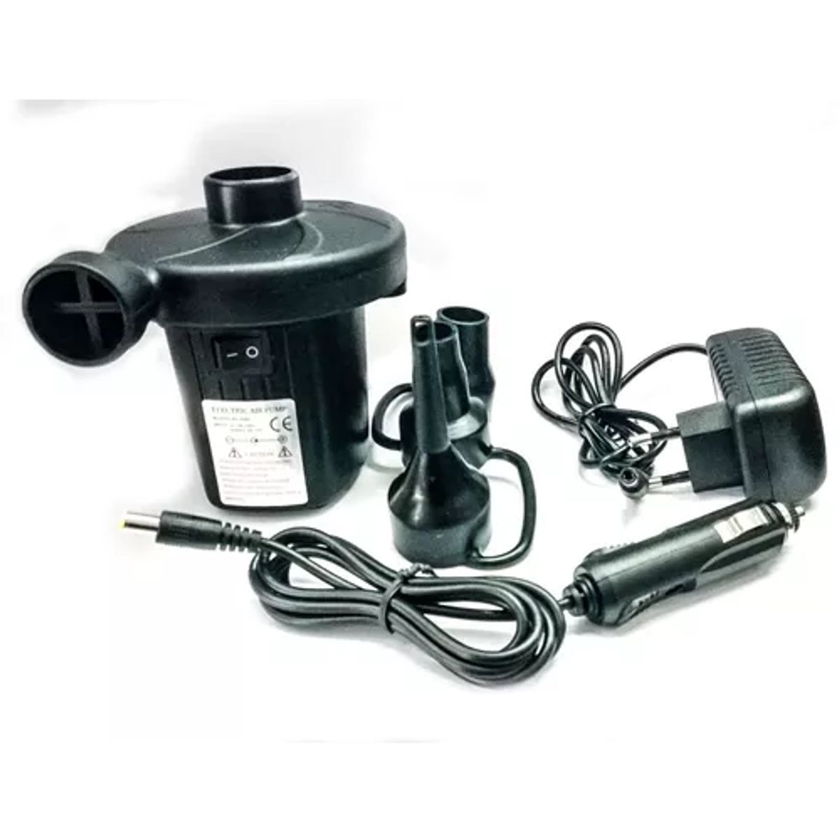 GENERICO - Inflador eléctrico multifuncional para colchón 220V12V color negro