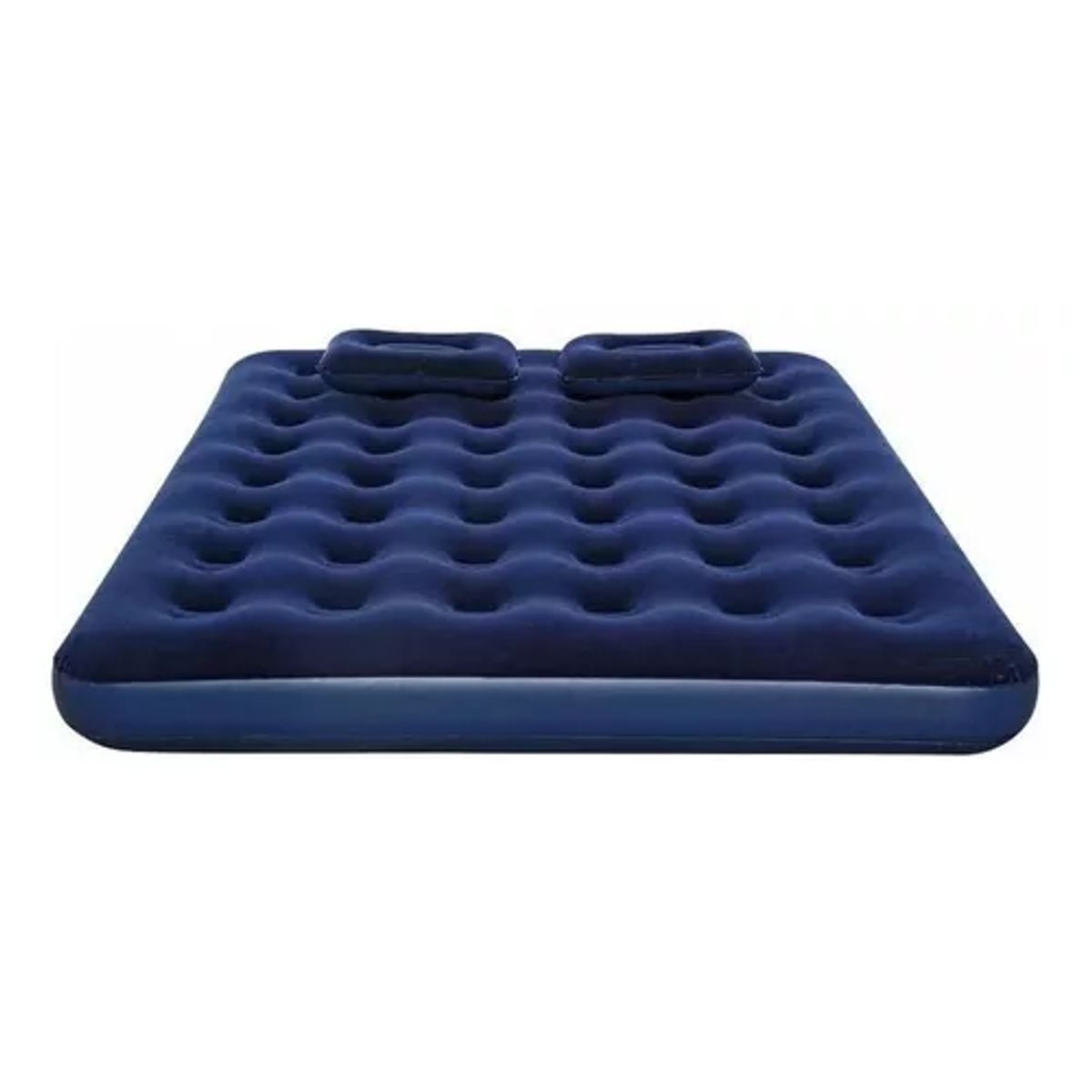 Colchón cama inflable de 2 plazas + 2 almohadas + inflador color azul, marca GENERICO - Foto 2