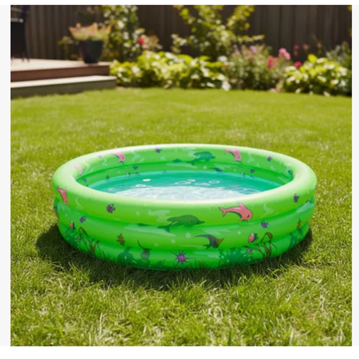 GENERICO - Piscina Inflable Niños Niñas 3 Anillos 120x40cm Verde